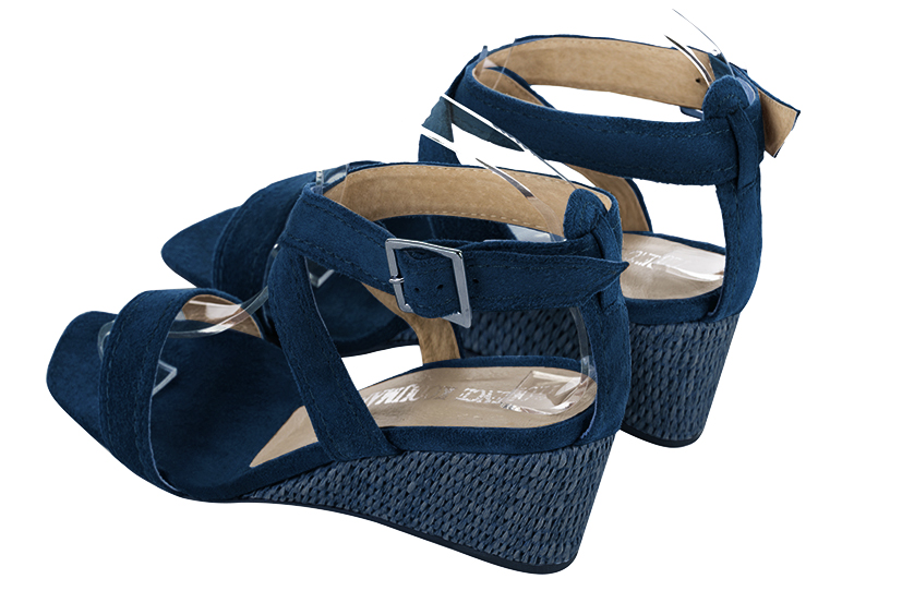 Sandales femme shop bleu marine talon